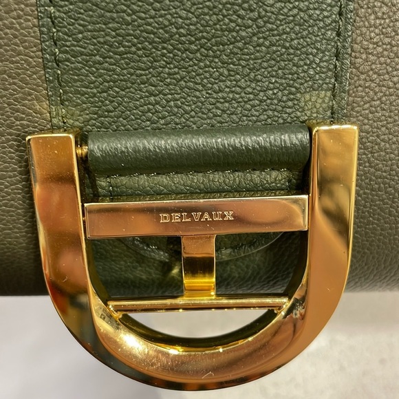 Delvaux Mini Brillant Green Tri Color Sellier Calfskin Leather Bag - Picture 9 of 16